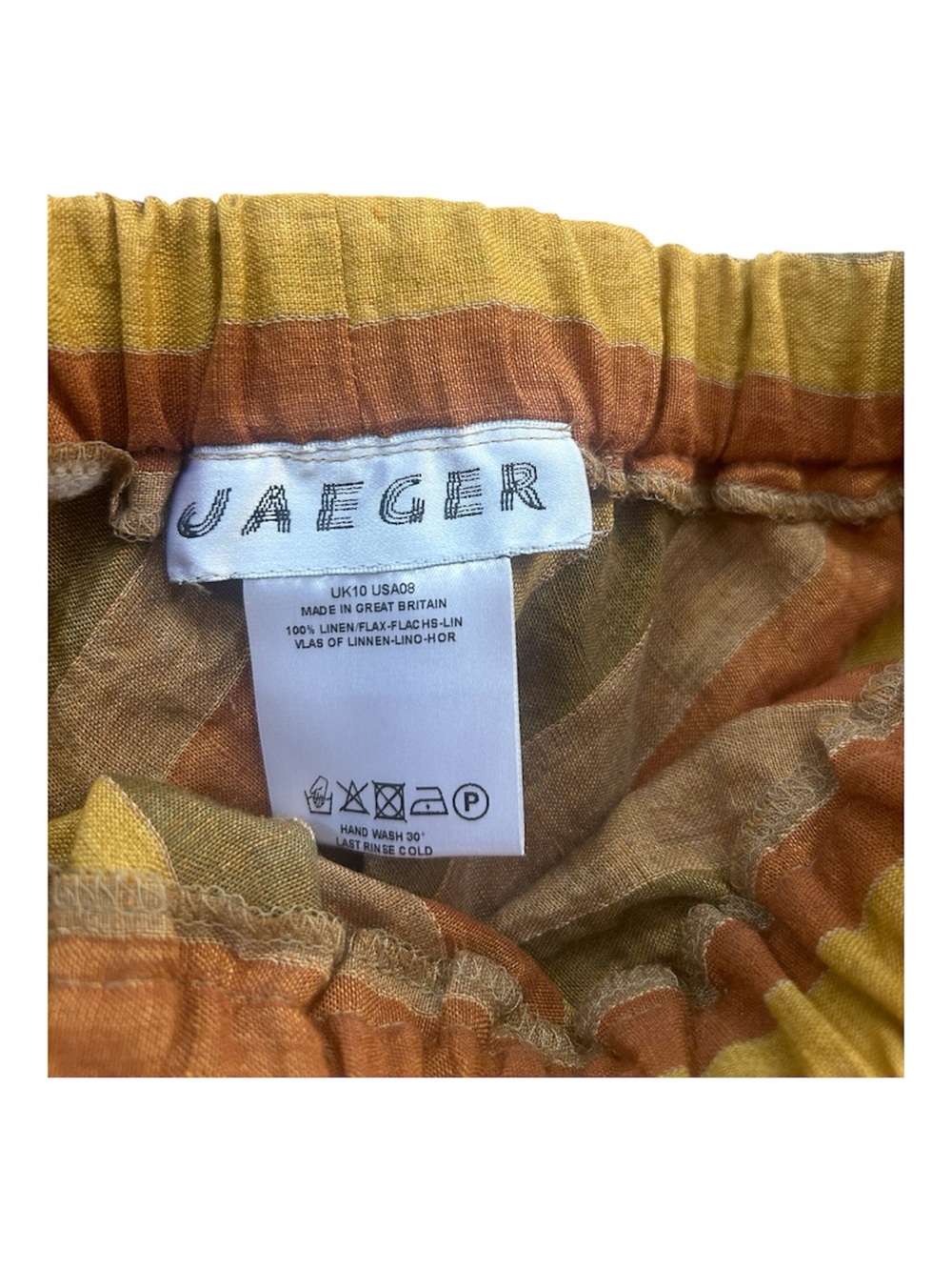 Vintage Jaeger Made in Great Britain 100% Linen Crop Top Maxi Skirt Set - Picture 4 of 6